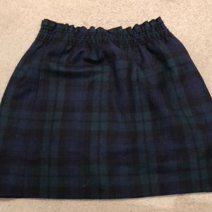 J. Crew - Black and Green Plaid Skirt